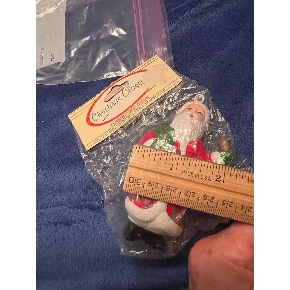 Vintage Christmas‎ Classics Santa Claus Ornament Hand-Painted 1976